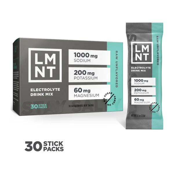 LMNT Zero Sugar Electrolytes, Raw Unflavored